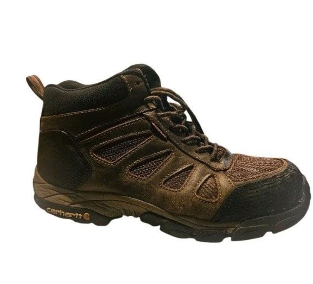 Carhartt CMH4489 Mens 8 Wide Comp Toe Work Hiking Boots Brown Black Leather